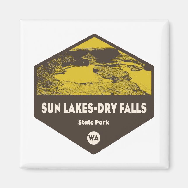 Imán Parque Estatal Sun Lakes-Dry Falls Washington (Frente)