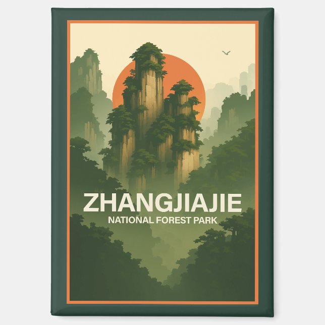 Imán Parque forestal nacional Zhangjiajie (Anverso)