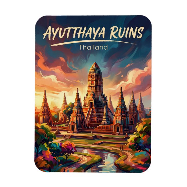 Imán Parque Histórico de Ayutthaya Tailandia (Vertical)
