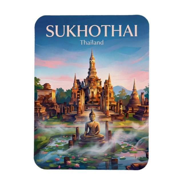 Imán Parque Histórico de Sukhothai Tailandia (Vertical)