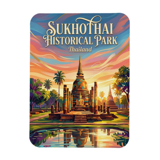 Imán Parque Histórico de Sukhothai Tailandia (Vertical)