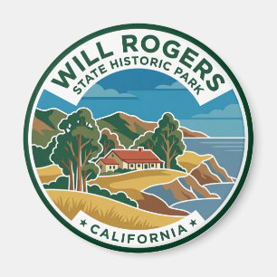 Imán Parque Histórico Estatal Will Rogers California