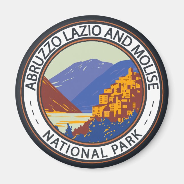 Imán Parque nacional Abruzzo, Lazio y Molise Italia (Frente)