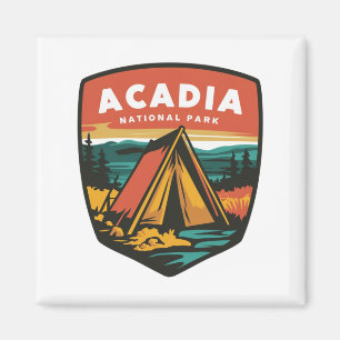 Imán Parque nacional Acadia Camping Emblem