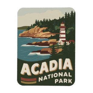 Imán Parque nacional Acadia Faro Viaje arte