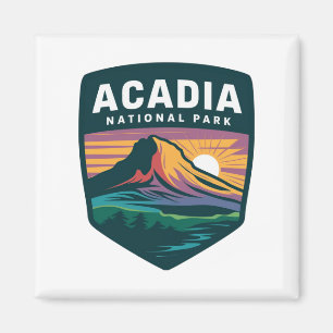 Imán Parque nacional Acadia Ilustracion de la Banda del