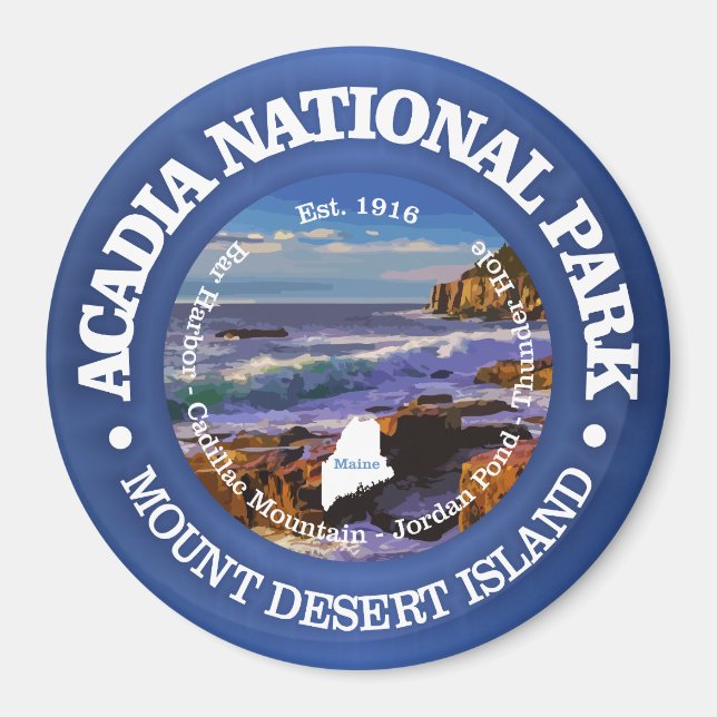 Imán Parque nacional Acadia (rd)2 (Frente)