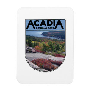 Imán Parque Nacional Acadia Retro Vintage Isla Maine