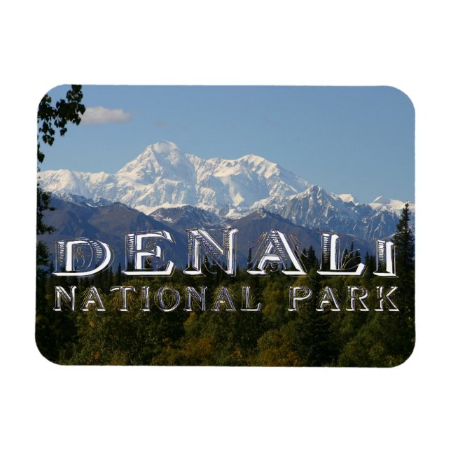 Imán Parque nacional Alaska Denali Monte McKinley Magne (Horizontal)