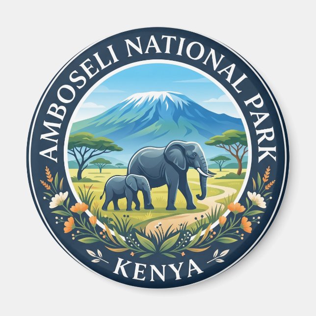 Imán Parque Nacional Amboseli Kenia (Frente)