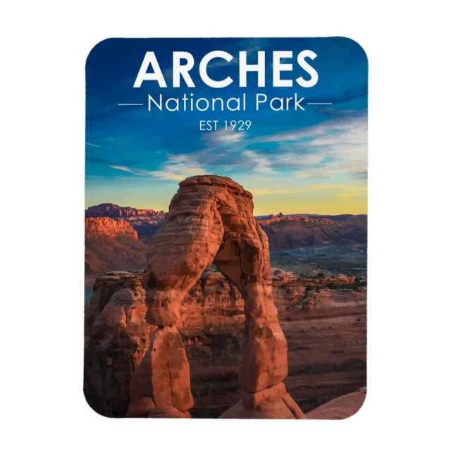 Imán Parque nacional Arches Delicate Arch (Vertical)