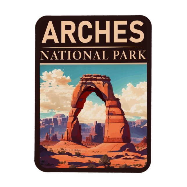 Imán Parque nacional Arches Moab Utah Delicate Arch (Vertical)