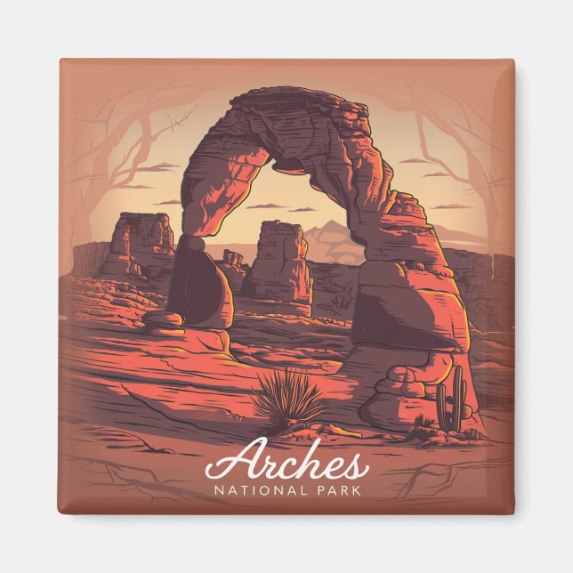 Imán Parque nacional Arches Sandstone (Frente)
