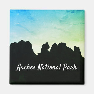 Imán Parque nacional Arches Silhouette Magnet