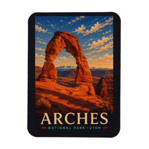 Imán Parque Nacional Arches Utah Viajes en Xilografía M