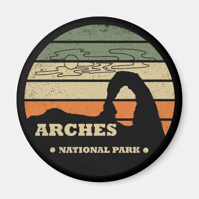 Imán Parque Nacional Arches Vintage - Moab - Utah  (Frente)