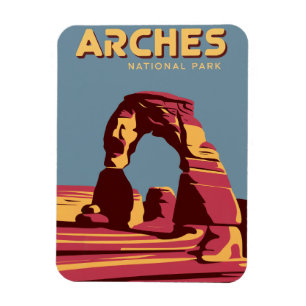 Imán Parque nacional Arcos Arte de Viajes Retro