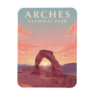 Imán Parque nacional Arcos de Moab Utah Sunset