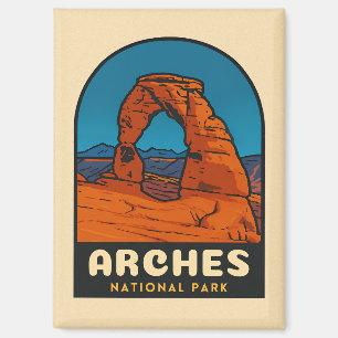 Imán Parque nacional Arcos de Viajes Retro Vintage Utah