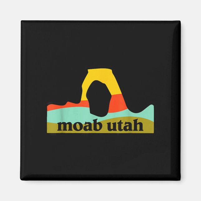 Imán Parque Nacional Arcos Moab Utah emblema minimalist (Frente)