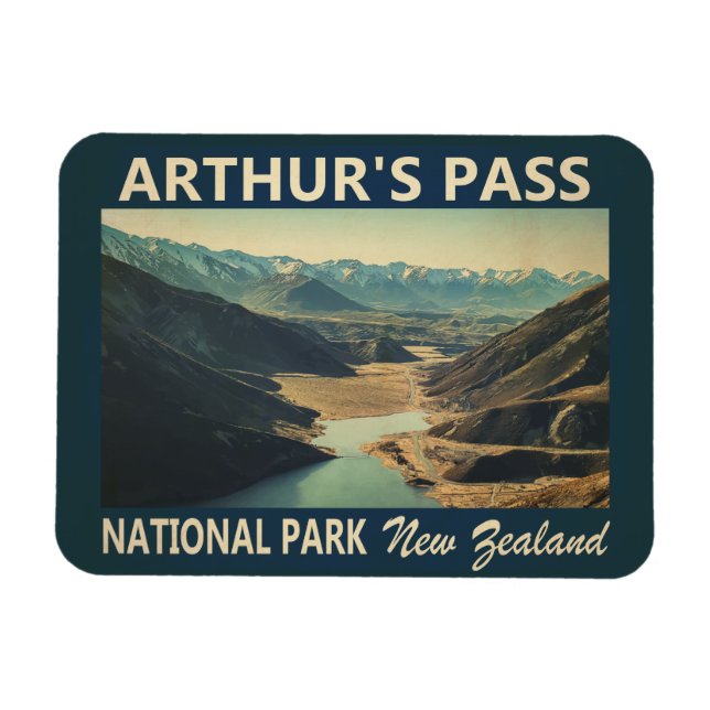 Imán Parque nacional Arthur's Pass (Horizontal)