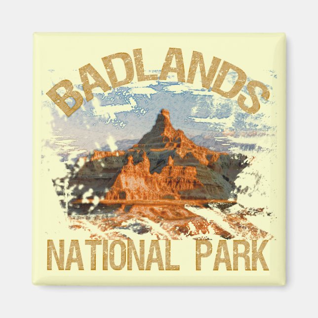 Imán Parque nacional Badlands (Frente)