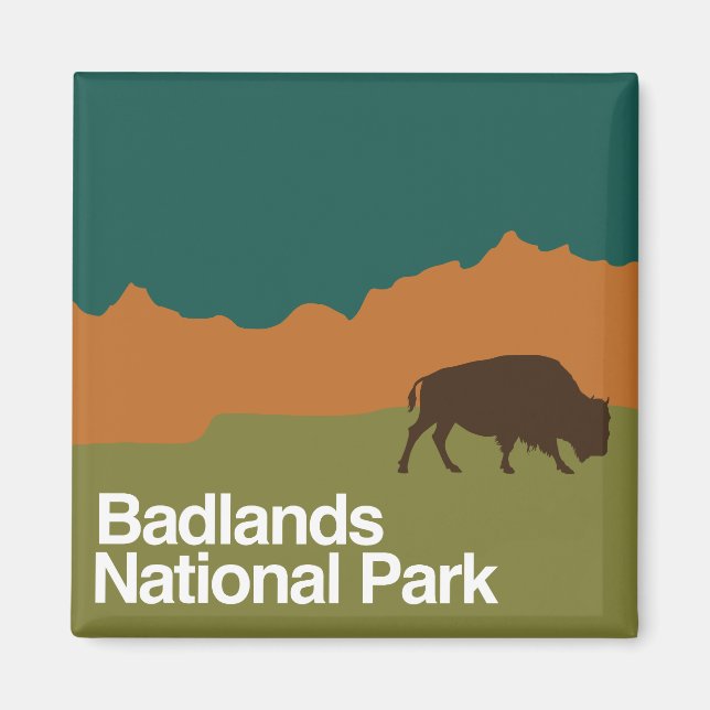 Imán Parque nacional Badlands (Frente)