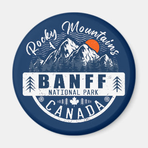 Imán Parque nacional Banff Canadá Vintage con problemas