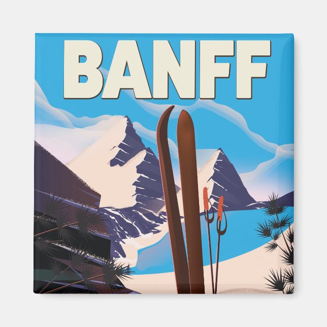 Imán Parque nacional Banff en Alberta, Canadá. (Frente)