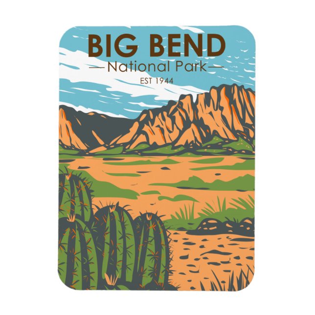 Imán Parque nacional Big Bend Parque nacional del desie (Vertical)