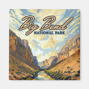 Imán Parque nacional Big Bend Retro del desierto de Tex