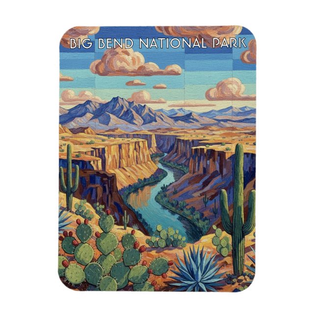 Imán Parque Nacional Big Bend Travel (Vertical)