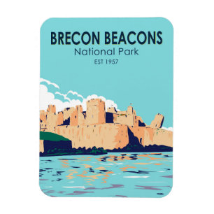 Imán Parque nacional Brecon Beacons Castillo de Caerphi