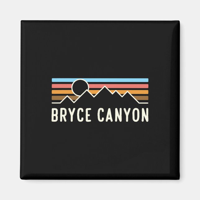 Imán Parque Nacional Bryce Canyon Camping Retro Montaña (Frente)