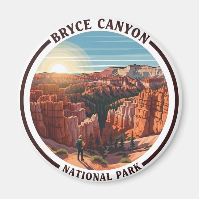 Imán Parque Nacional Bryce Canyon Utah Atardecer (Frente)