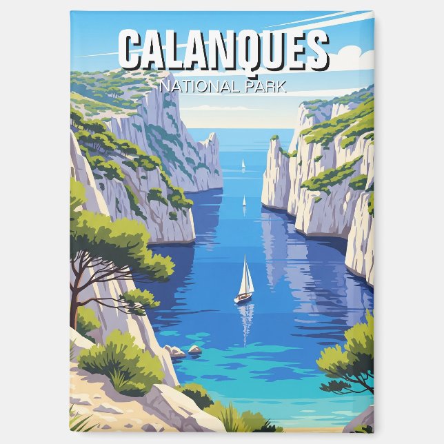 Imán Parque nacional Calanques Francia Viajes (Anverso)