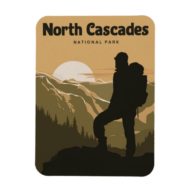 Imán Parque nacional Cascades del Norte (Vertical)