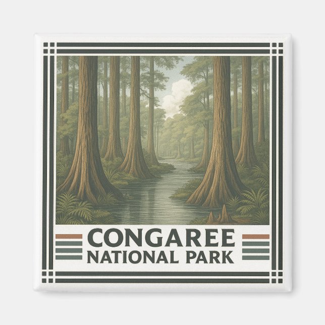 Imán Parque nacional Congaree (Frente)