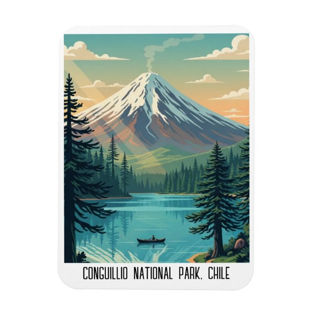 Imán Parque Nacional Conguillío Viajes a Chile (Vertical)