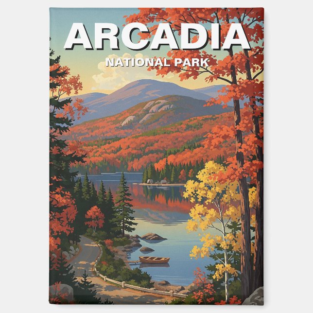 Imán Parque nacional de Arcadia (Anverso)