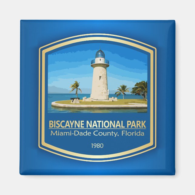 Imán Parque nacional de Biscayne (PF) (Frente)