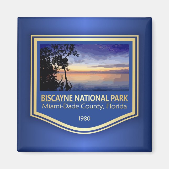 Imán Parque nacional de Biscayne (PF2) (Frente)
