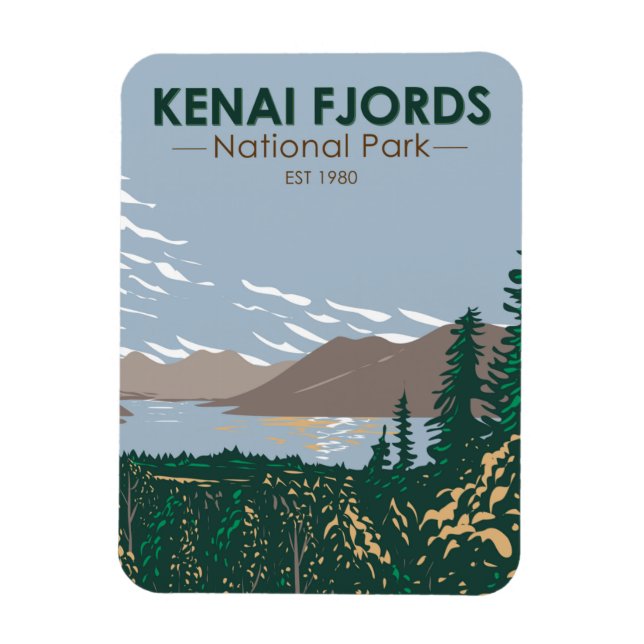 Imán Parque nacional de fiordos de Kenia (Vertical)