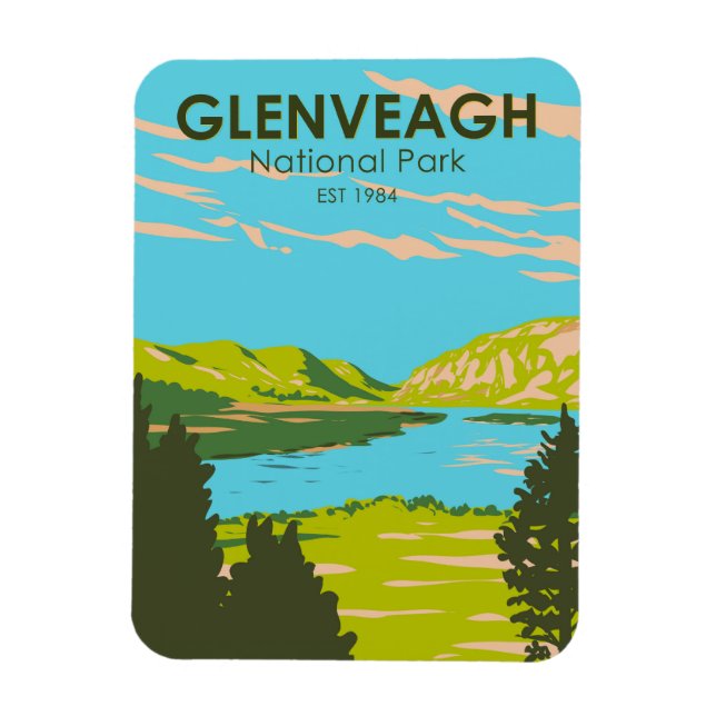Imán Parque nacional de Glenveagh Irlanda Viaje de Loug (Vertical)