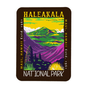 Imán Parque nacional de Haleakala, Vintage con problema