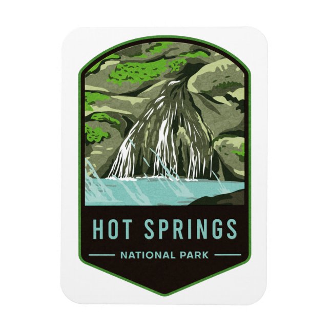 Imán Parque nacional de Hot Springs (Vertical)