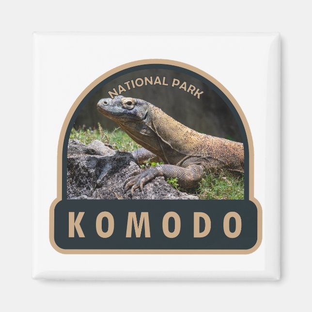 Imán Parque nacional de Komodo (Frente)