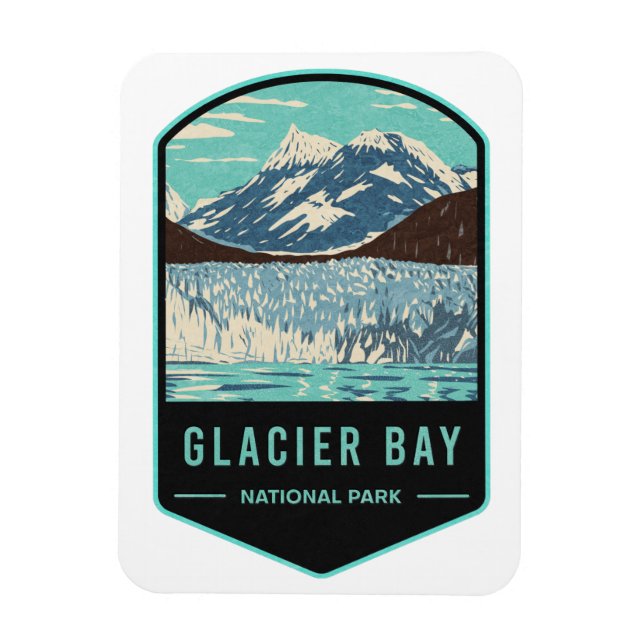 Imán Parque nacional de la Bahía del Glaciar (Vertical)