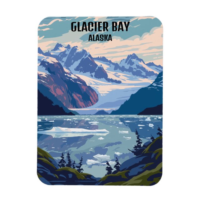 Imán Parque nacional de la Bahía del Glaciar Viaje de A (Vertical)