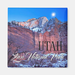Imán Parque Nacional de la Luna de Invierno Zion en Uta